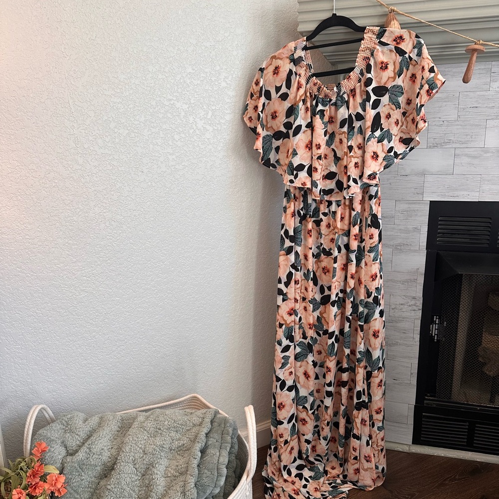 Floral Off-Shoulder Maxi Dress | show me your mumu